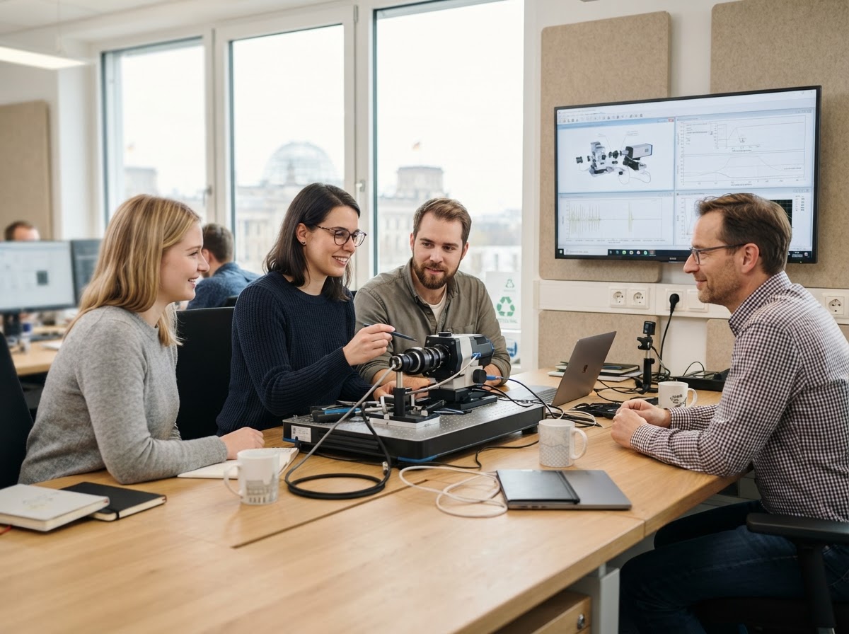Exorex Opt team member analyzing risk models on a workstation